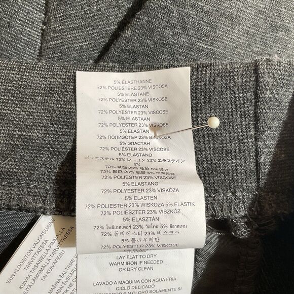 Michael Kors Charcoal Gray Seamed Zip Pockets Ponte Knit Ankle Pants, 8 - Picture 12 of 15